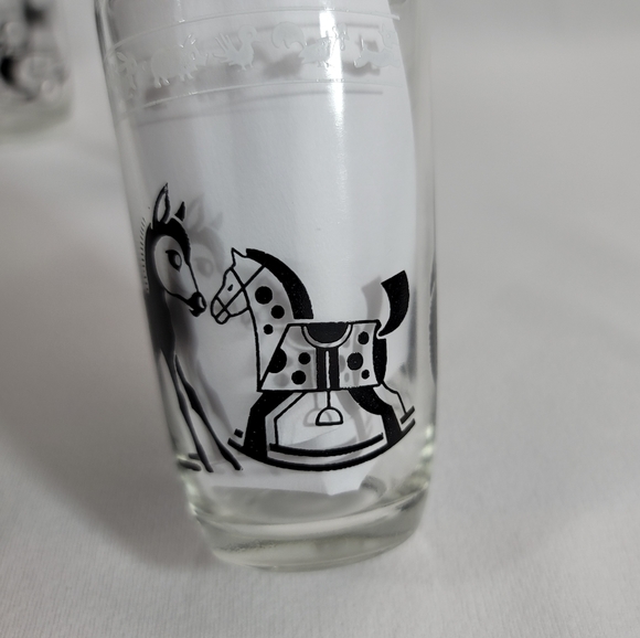 (4) Mid Century Swanky Swigs Childrens Juice Glasses - Rocking Horse Duck - Picture 3 of 16
